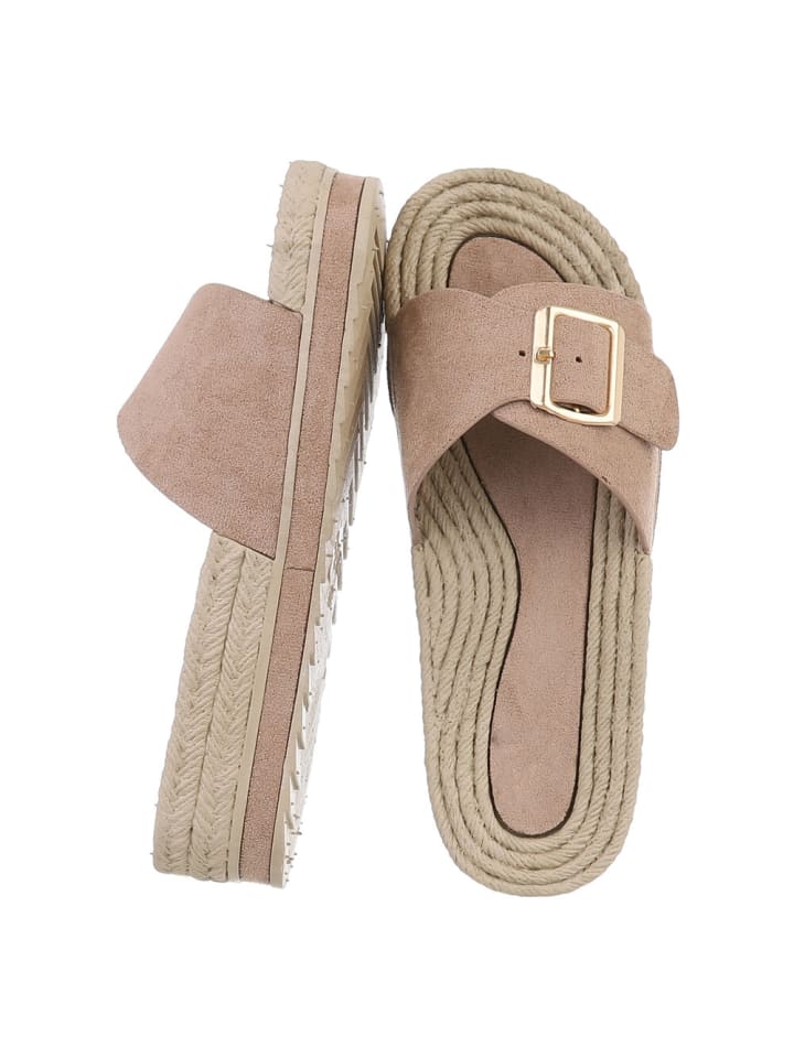 Ital-Design Sandale & Sandalette in Hellbraun günstig kaufen