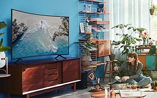 SAMSUNG 55-inch Class Curved UHD TU-8300 Series - 4K UHD HDR Smart TV With Alexa Built-in (UN55TU8300FXZA, 2020 Model), CHARCOAL BLACK