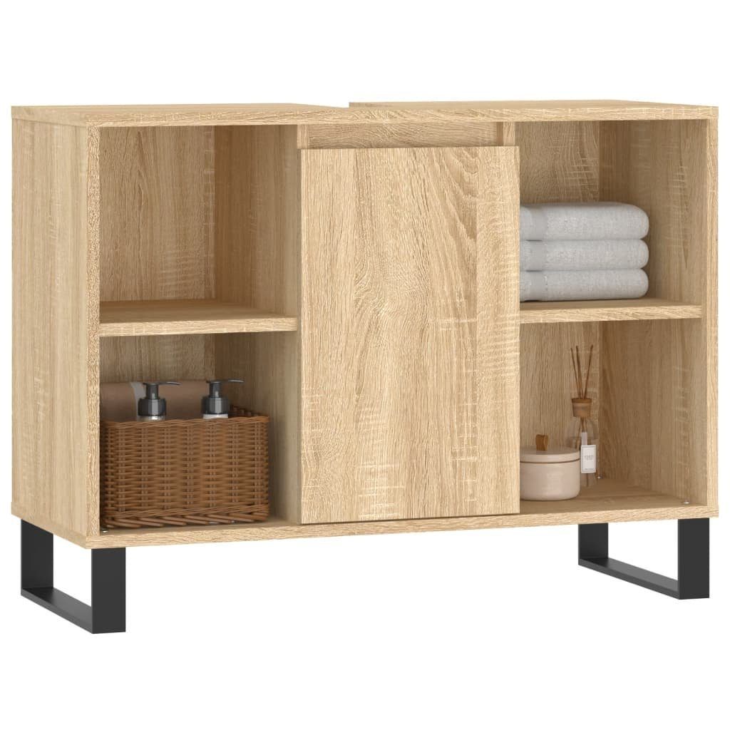 vidaXL Badezimmerspiegelschrank Badschrank Sonoma-Eiche 80x33x60 cm Holzwerkstoff (1-St)