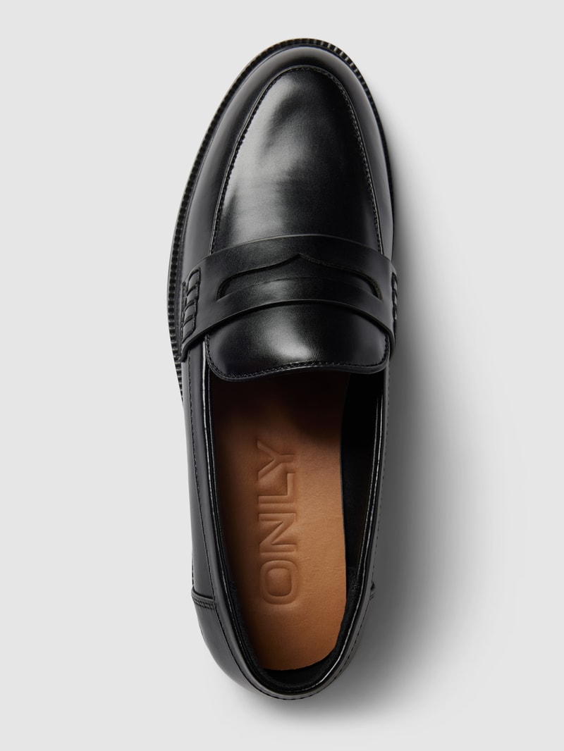 Penny-Loafer mit Schaftbrücke Modell 'LUX' in schwarz