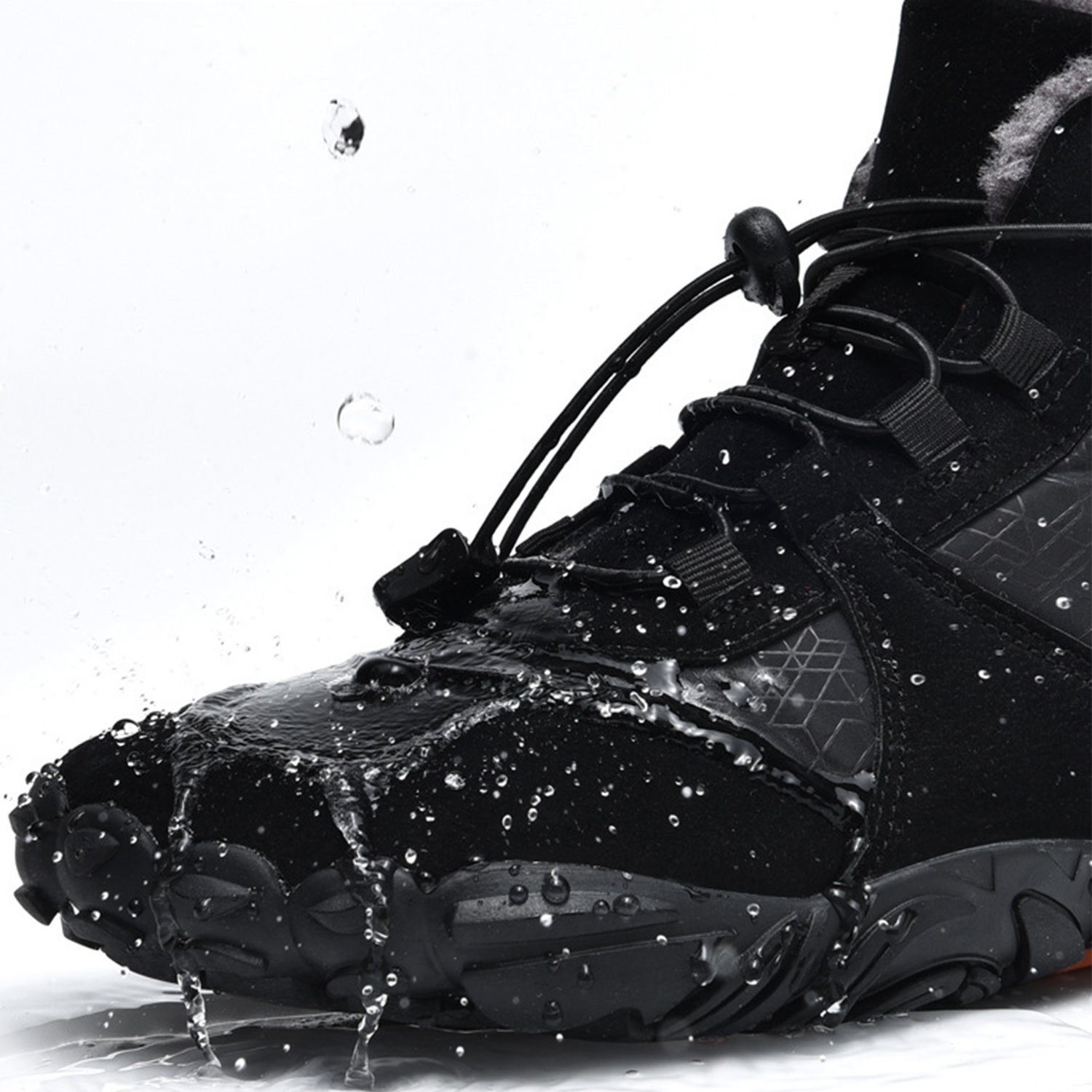 Daisred Barfußschuhe Winter Herren Wasserdicht Traillaufschuhe Snowboots