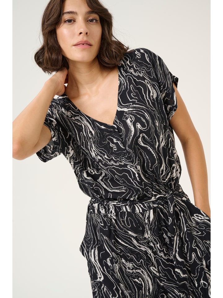 Kaffe Overall KAmira in Black/Chalk Graphic Print günstig kaufen