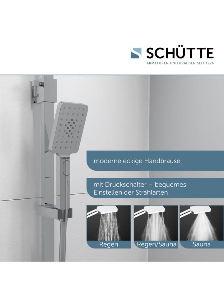 Schütte Duschset OCEAN in Chrom/Anthrazit, mit Thermostat - (L) 55 x (B) 35 x (H) 120 cm günstig kaufen onesize