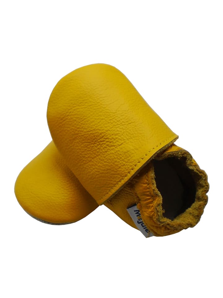 Yalion Baby Leder-Krabbelschuhe in Gelb günstig kaufen