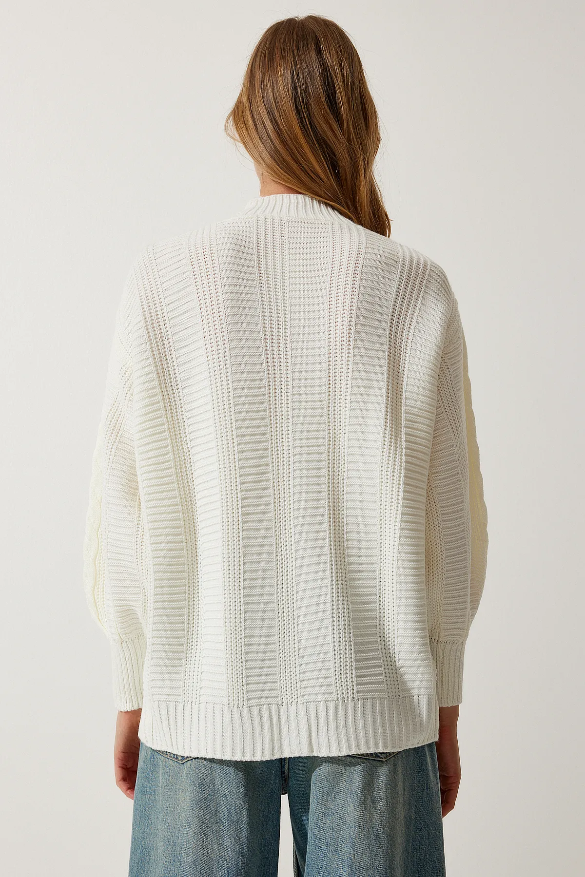 Happiness İstanbul  Strickjacke - Ecru - Oversized