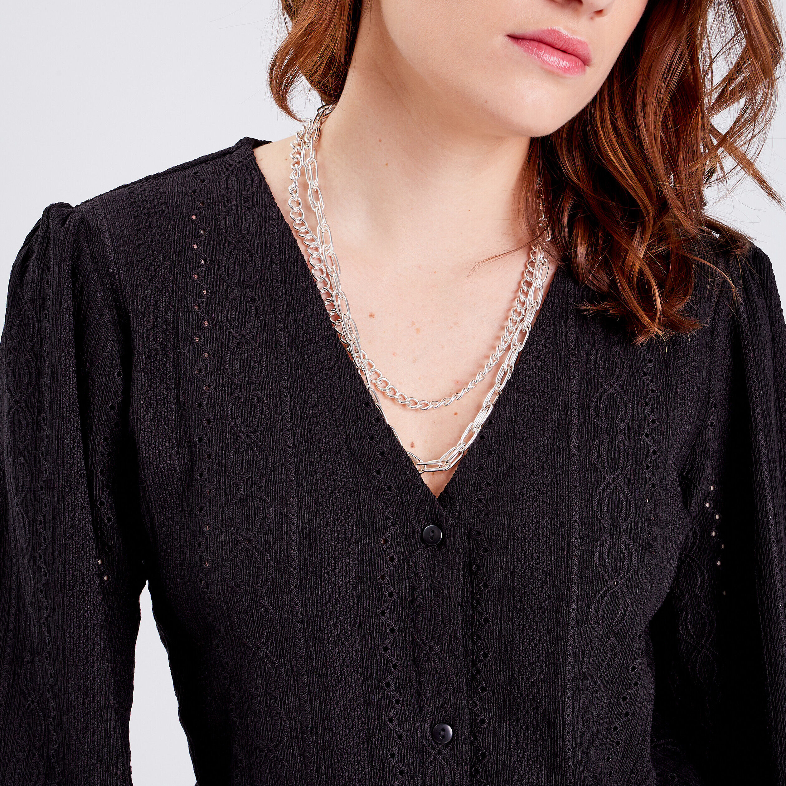 T-shirt manches longues noir femme | Cache Cache
