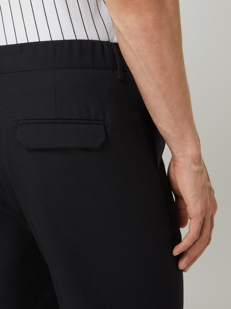 Chino-Shorts mit Logo-Detail Modell 'Nerve' in marineblau