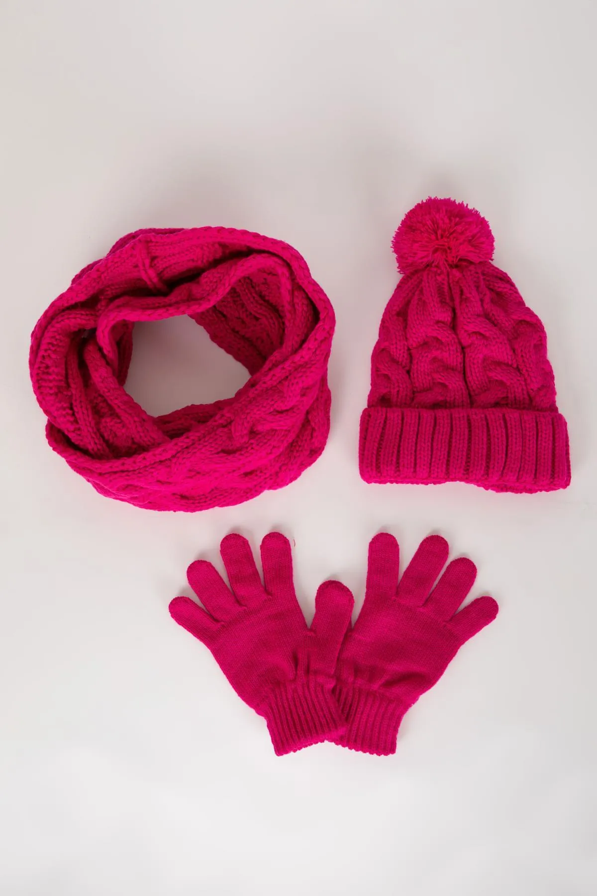 DeFacto  Schal, Handschuhe, Baskenmütze, 3-teiliges Set für Mädchen