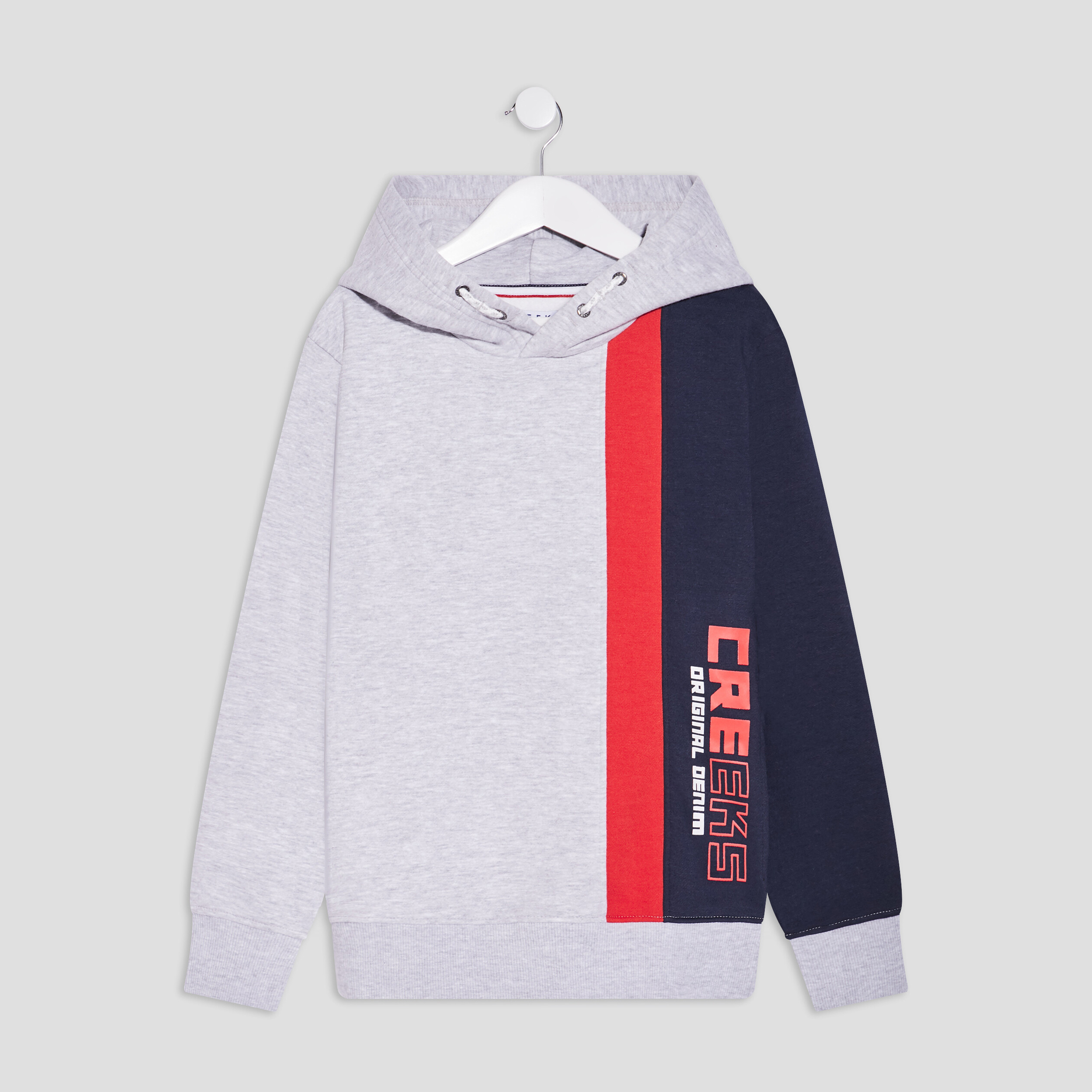 Sweat à capuche hoodie Creeks gris homme | La Halle