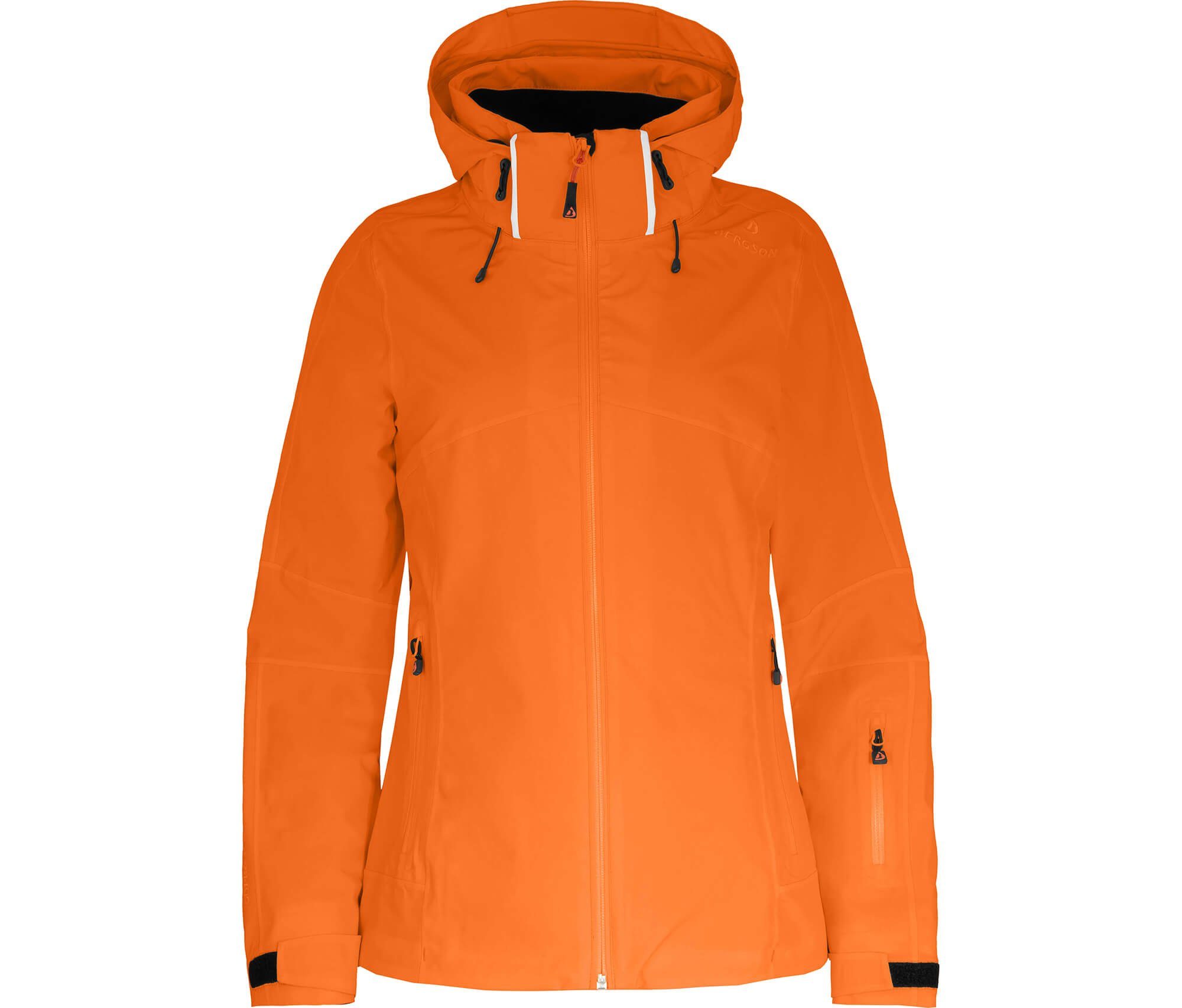 Bergson Skijacke BEKEN Light Damen Skijacke, unwattiert,voll elastisch, 20000 mm Wassersäule, Normalgrößen, orange