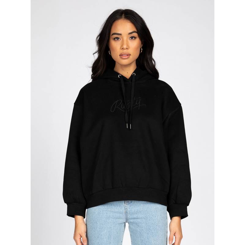 RUSTY RUSTY SCRIPT OVERSIZE HOODED FLEECE Hoodie Damen