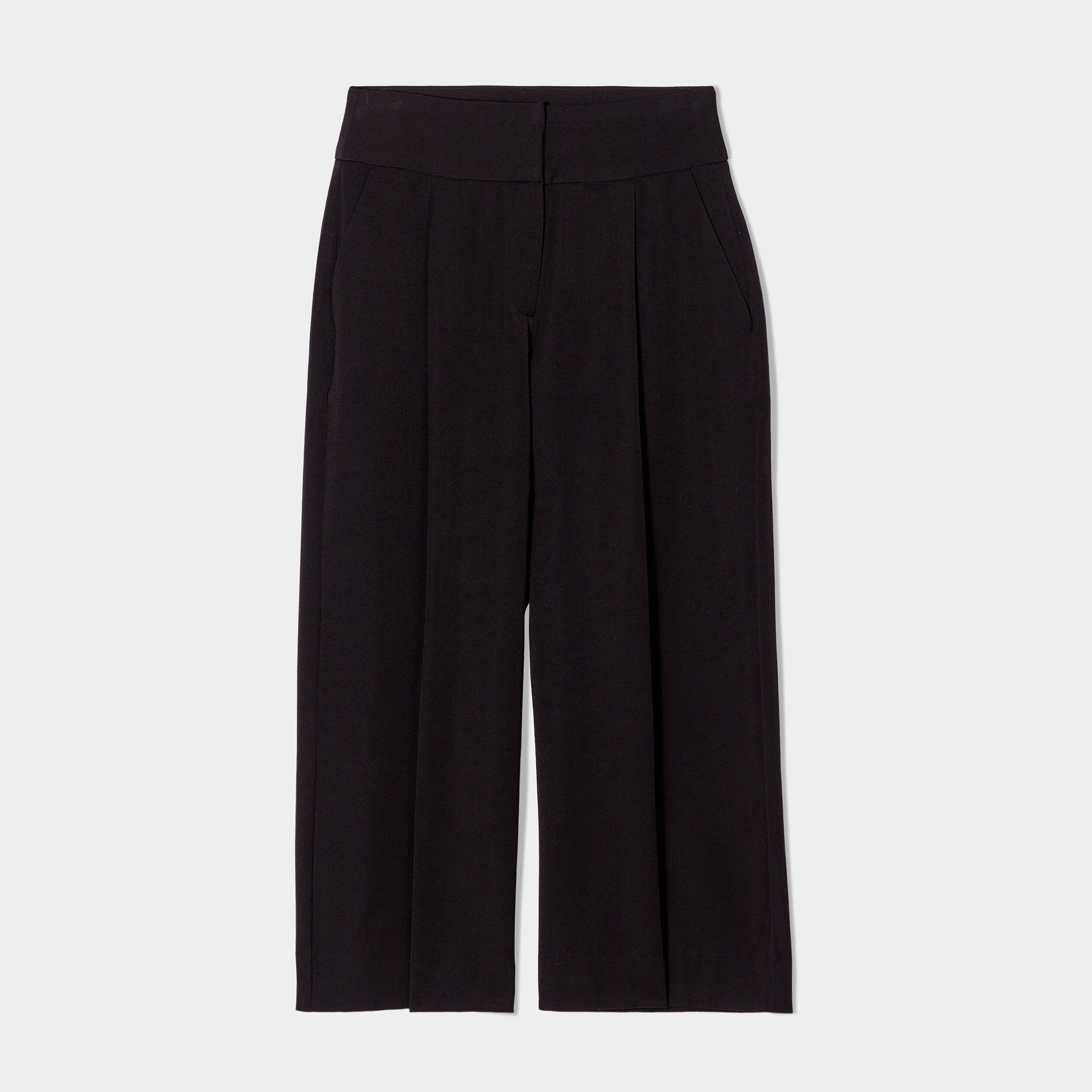 Pantalon city large 7 8ème noir femme | La Halle