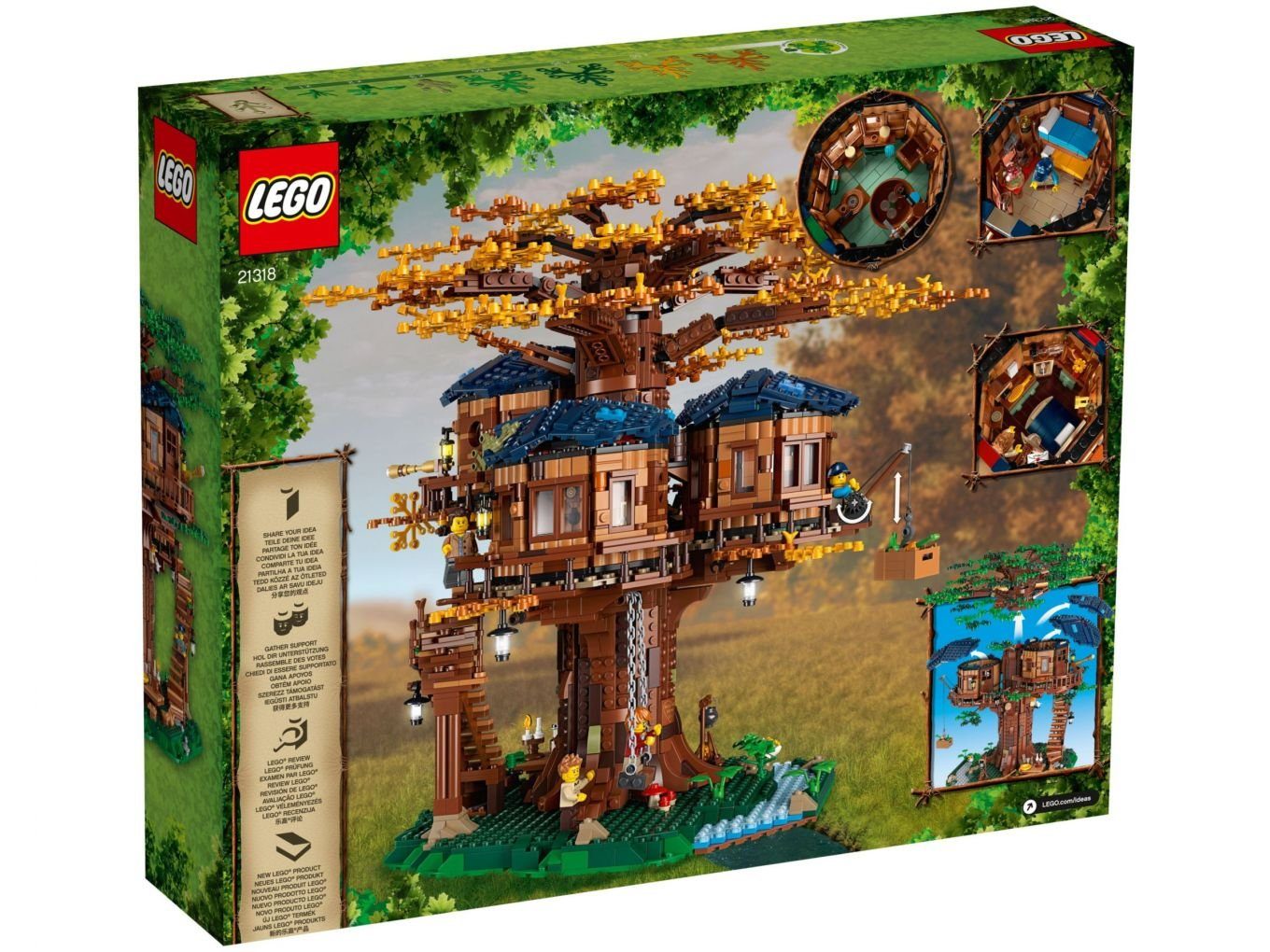 LEGO® Konstruktionsspielsteine LEGO® Ideas - Baumhaus, (Set, 3036 St)