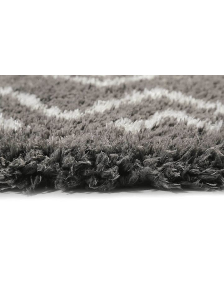 Wecon Home Hochflorteppich Yagour in grau/weiß günstig kaufen
