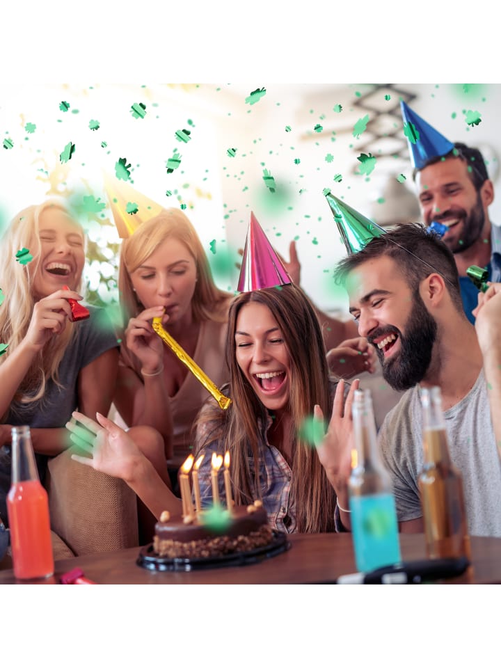 relaxdays Party Popper Kleeblatt in Grün - 40 cm günstig kaufen onesize
