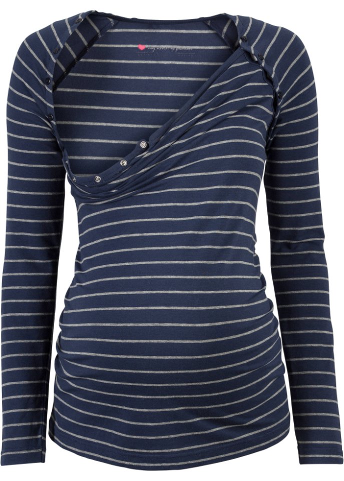 Umstandsshirt/Stillshirt mit Druckknöpfen