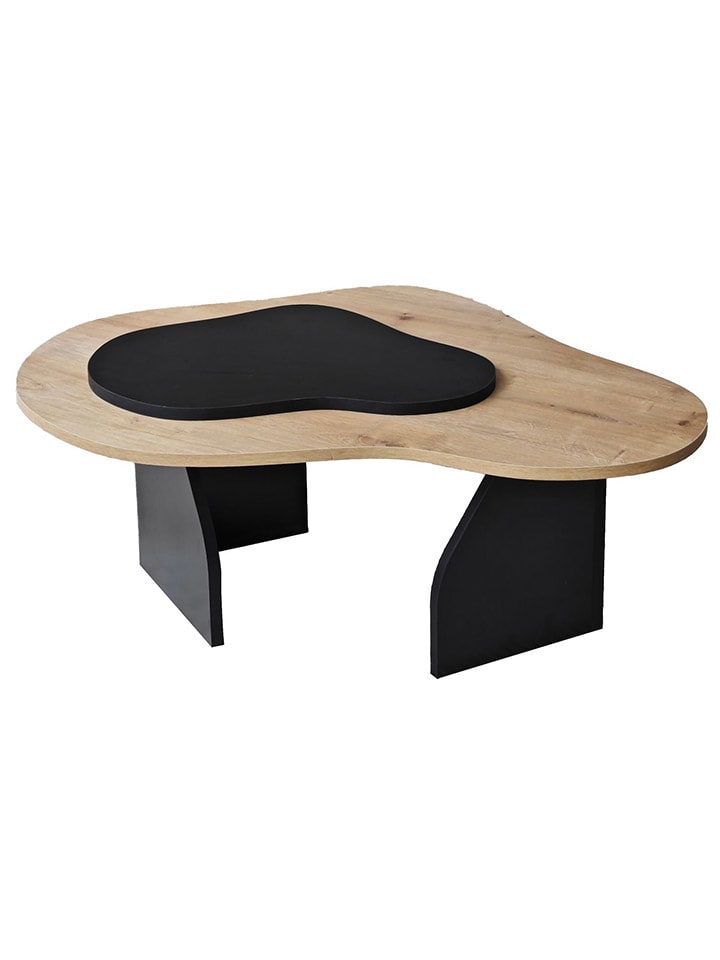 Evila Couchtisch ''Melted'' in Hellbraun/ Schwarz - (B)96 x (H)35 x (T)65 cm günstig kaufen onesize