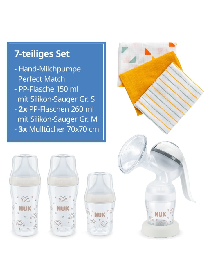 NUK Premium Still-Set Basic 7-tlg. - Handmilchpumpe in weiss,motiv günstig kaufen onesize