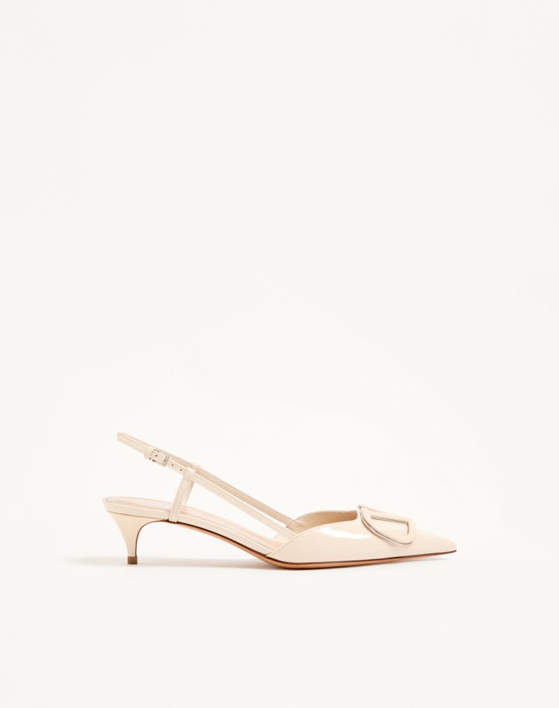 Sapato de salto VLogo Signature Patent Slingback 40mm