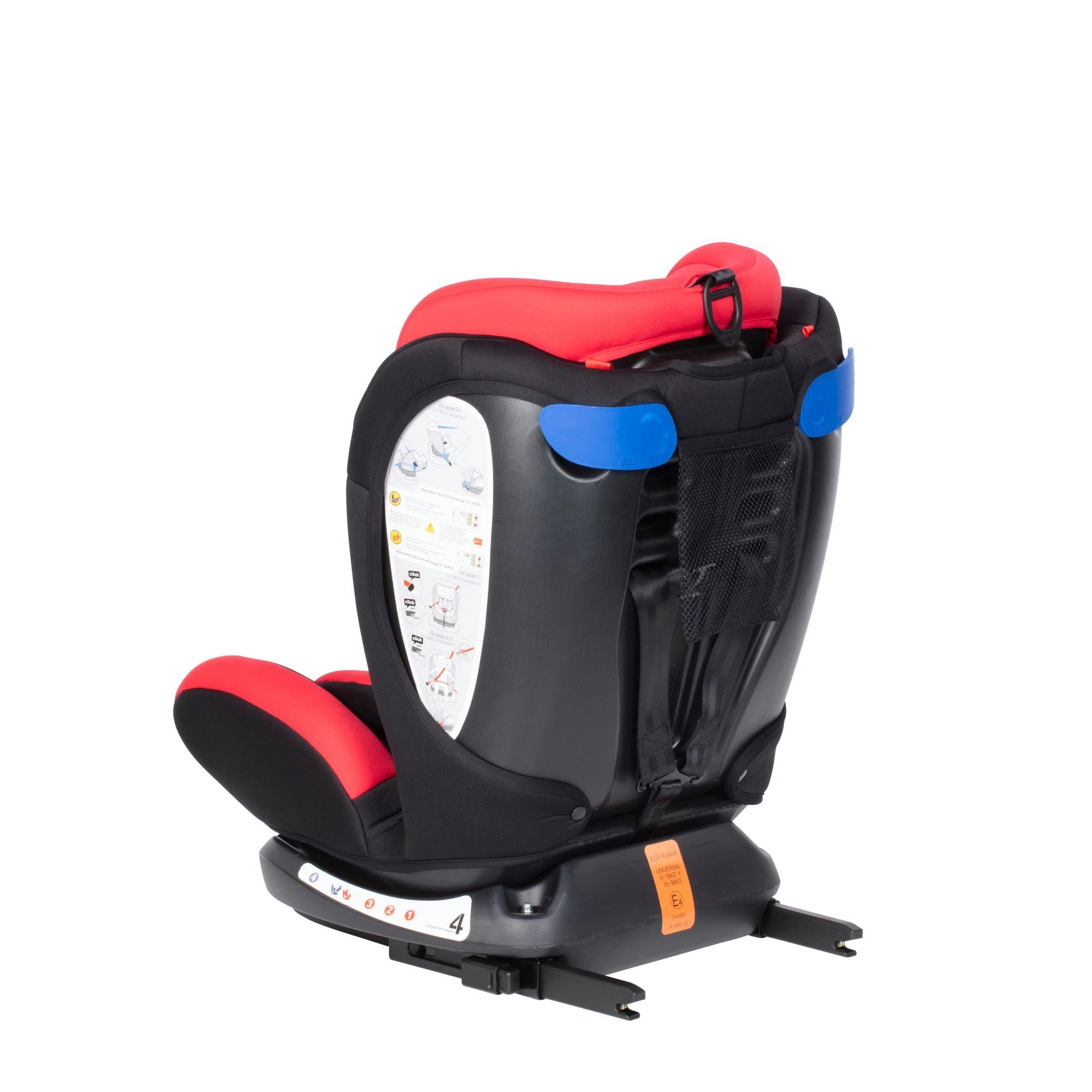 Clamaro Autokindersitz, Clamaro 'RiolaPlus4in1' Isofix Autokindersitz Gruppe 0+, I, II und III (0-36 kg), mitwachsender Baby- und Kinderautositz ab 0 Jahre bis 12 Jahre, 6-fach höhenverstellbare Kopfstütze, 3-fach verstellbare Rückenlehne, ECE R44/04