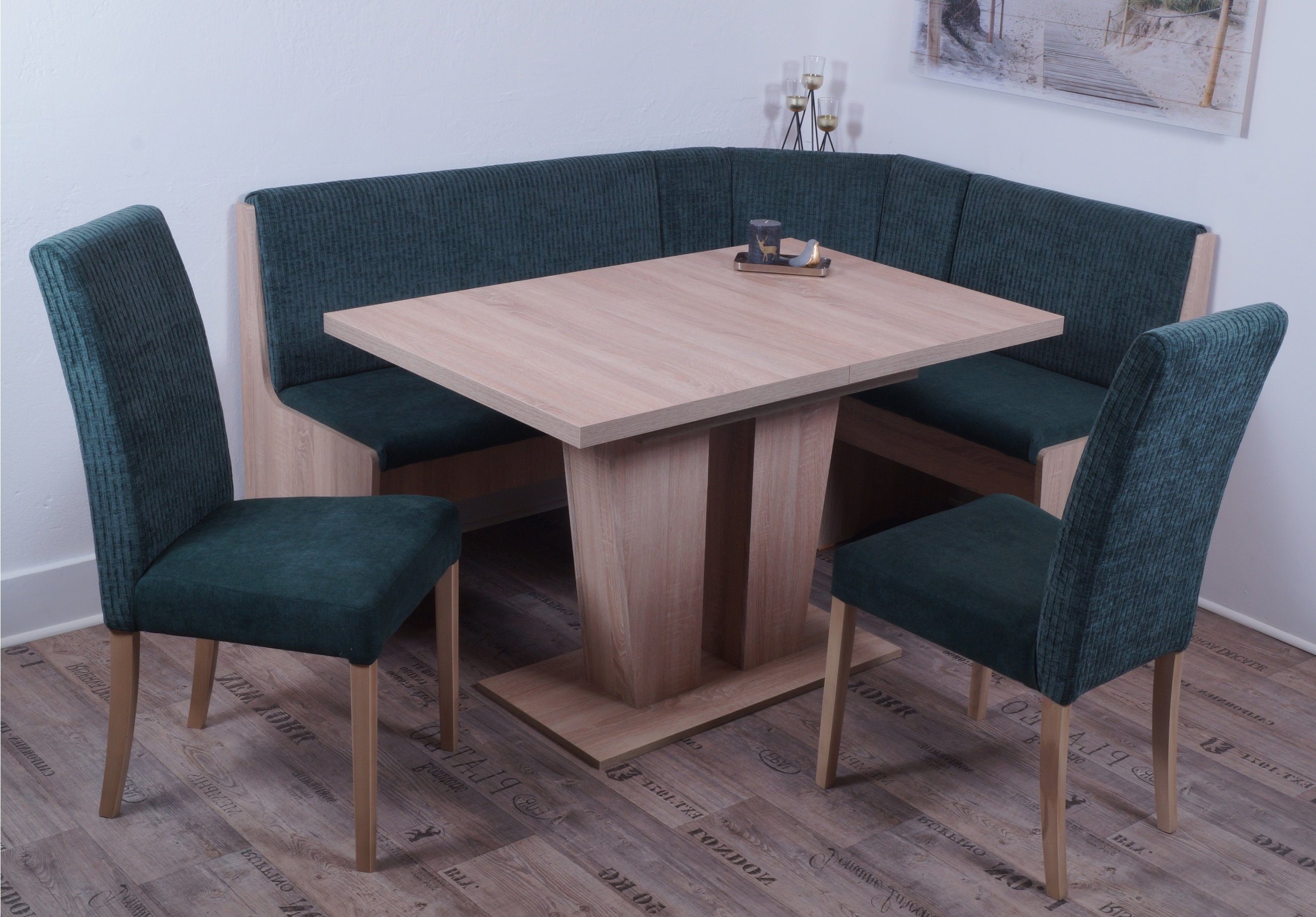 Stolebaenk Eckbankgruppe Duisburg VE/VA DUPA13, (Eckbankgruppe, 1xEckbank, 1xTisch, 2xStuhl)