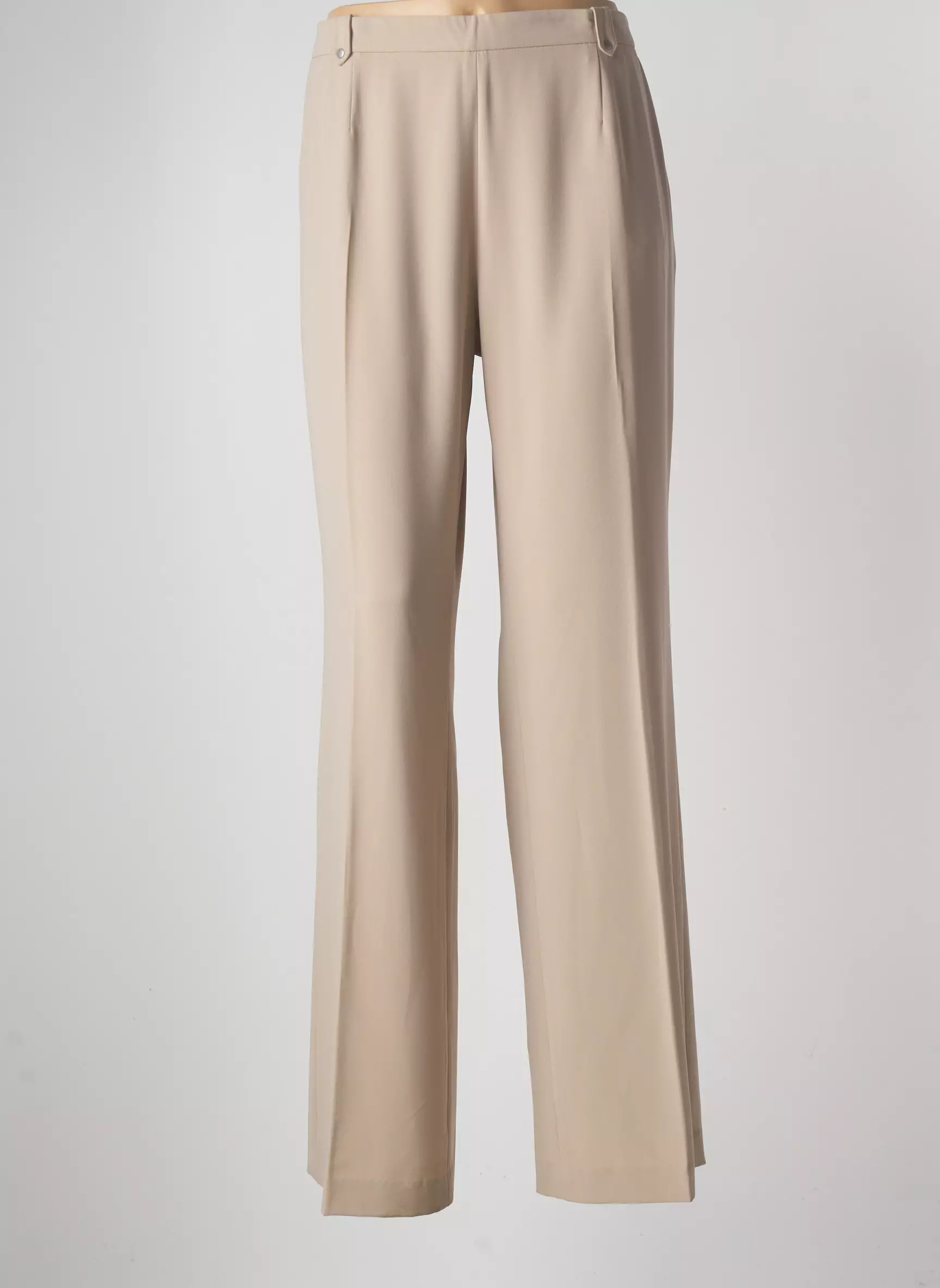 Bruno Saint Hilaire Pantalons Droits Femme couleur beige