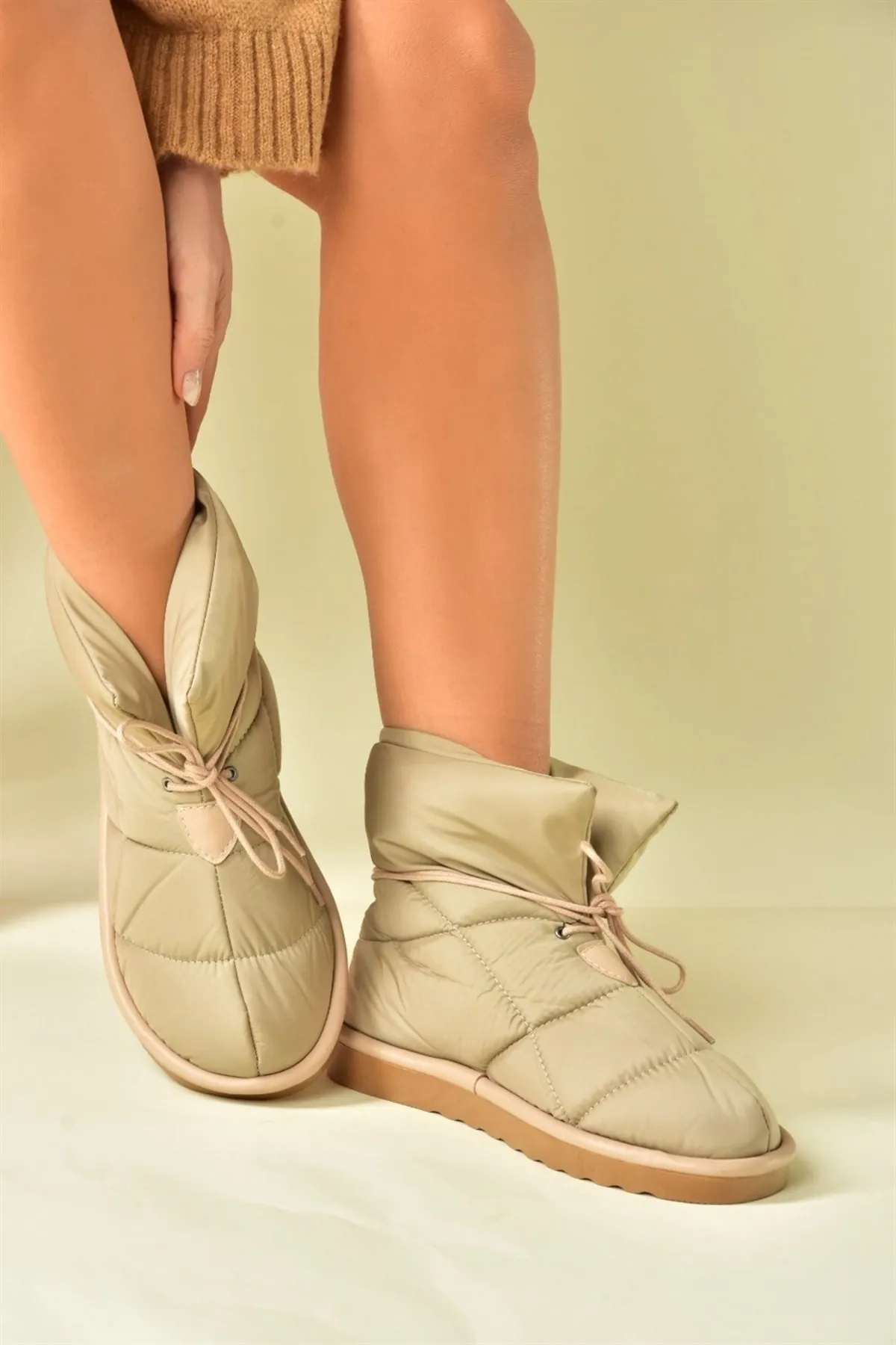 Fox Shoes  Beige Stoff Daily Damenstiefel N476143104