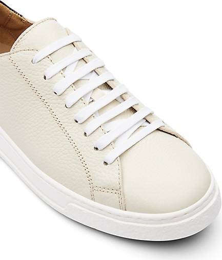 Lottusse SneakerAusGenarbtemKalbslederInCremeweiß