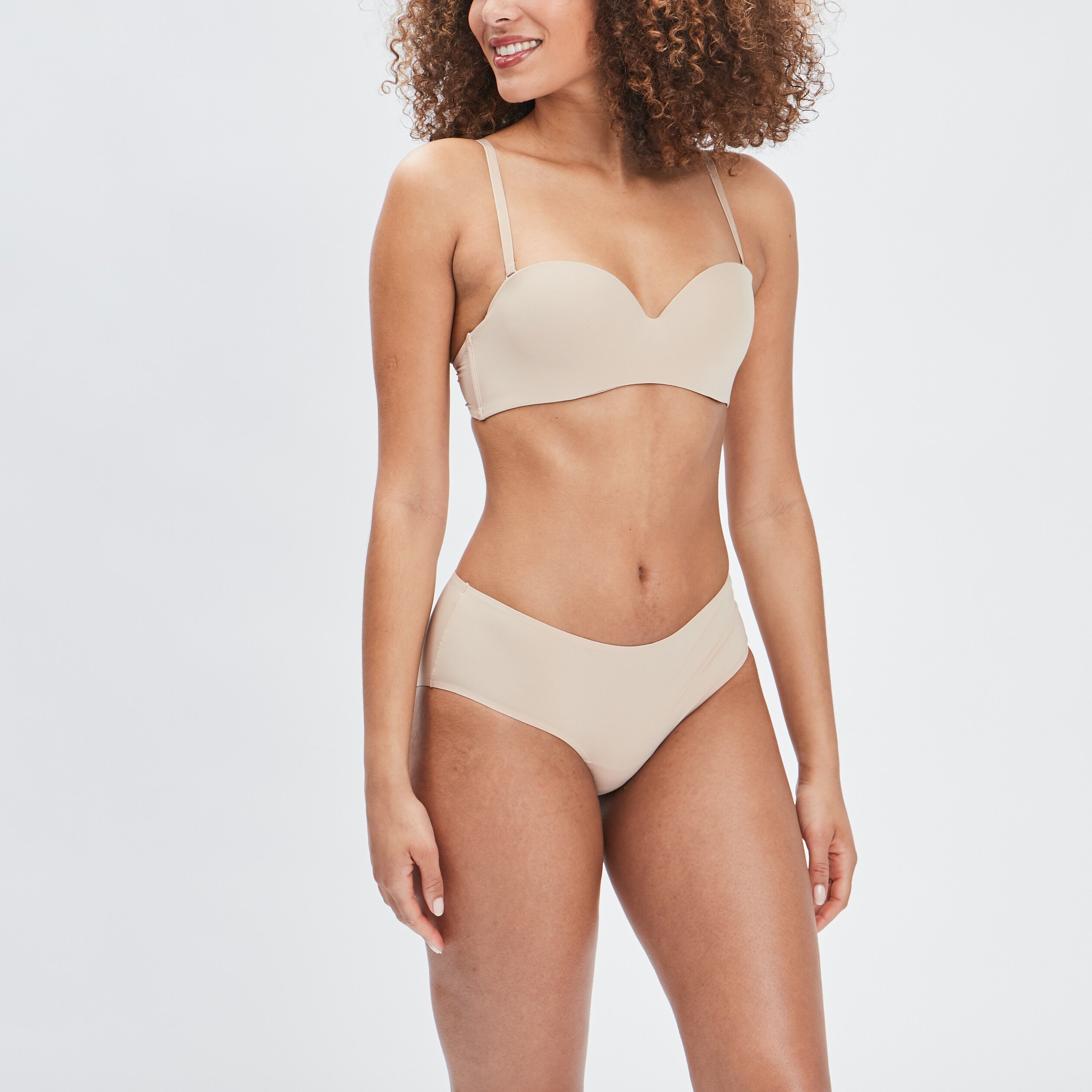 Shorty microfibre beige femme | La Halle