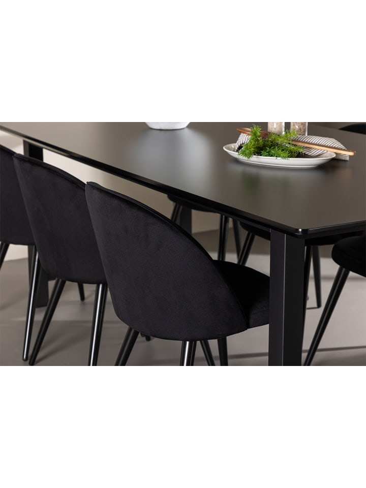 ebuy24 Essgruppe Oslo (7-teilig) Schwarz 220 x 100 cm günstig kaufen onesize