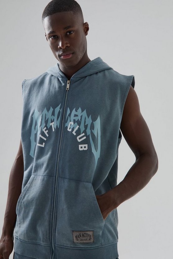 Ärmelloser Oversize Man Active Hoodie