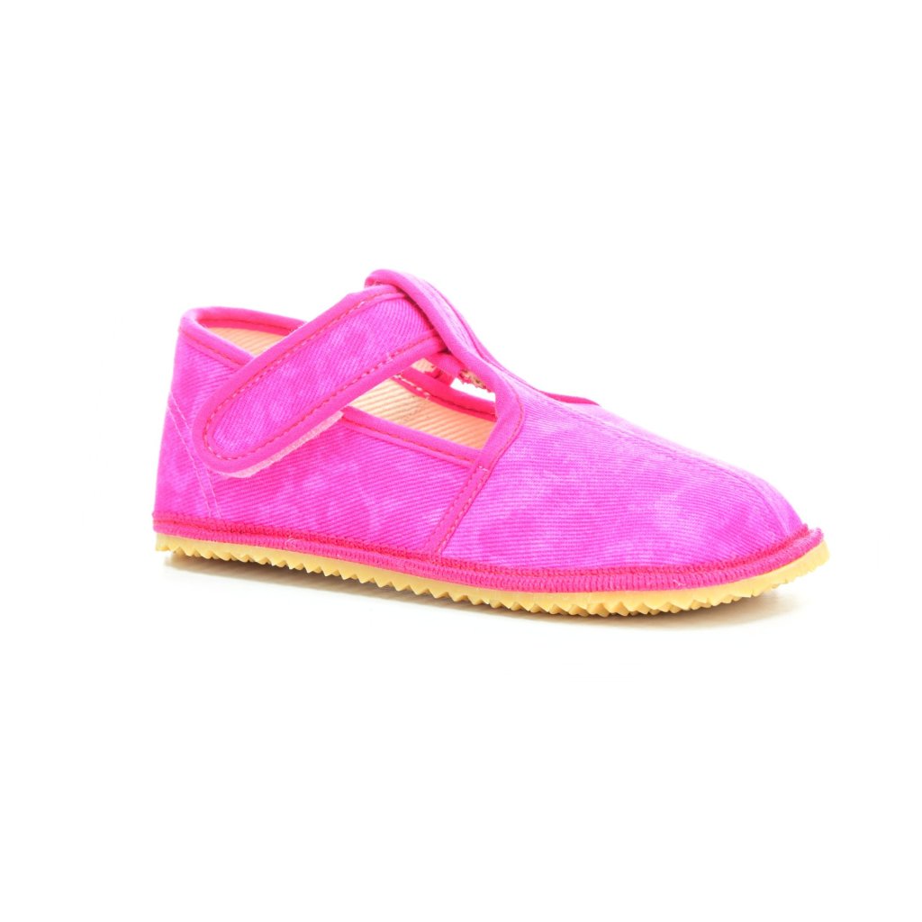 Beda Pink Batik schmalere Barfußhausschuhe (BF-060010/W/02)