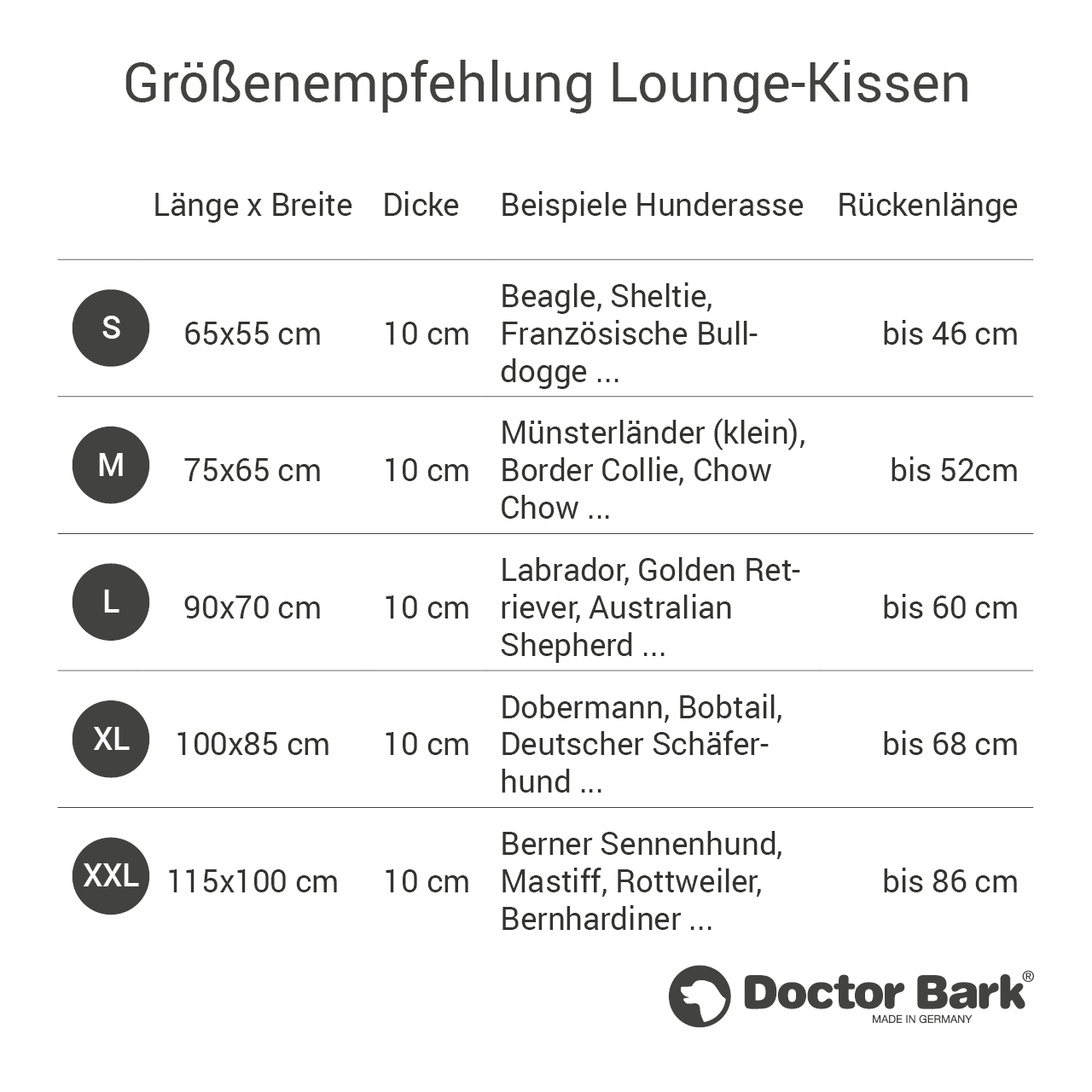 Doctor Bark Hundekissen Doctor Bark Lounge-Kissen sandbraun S