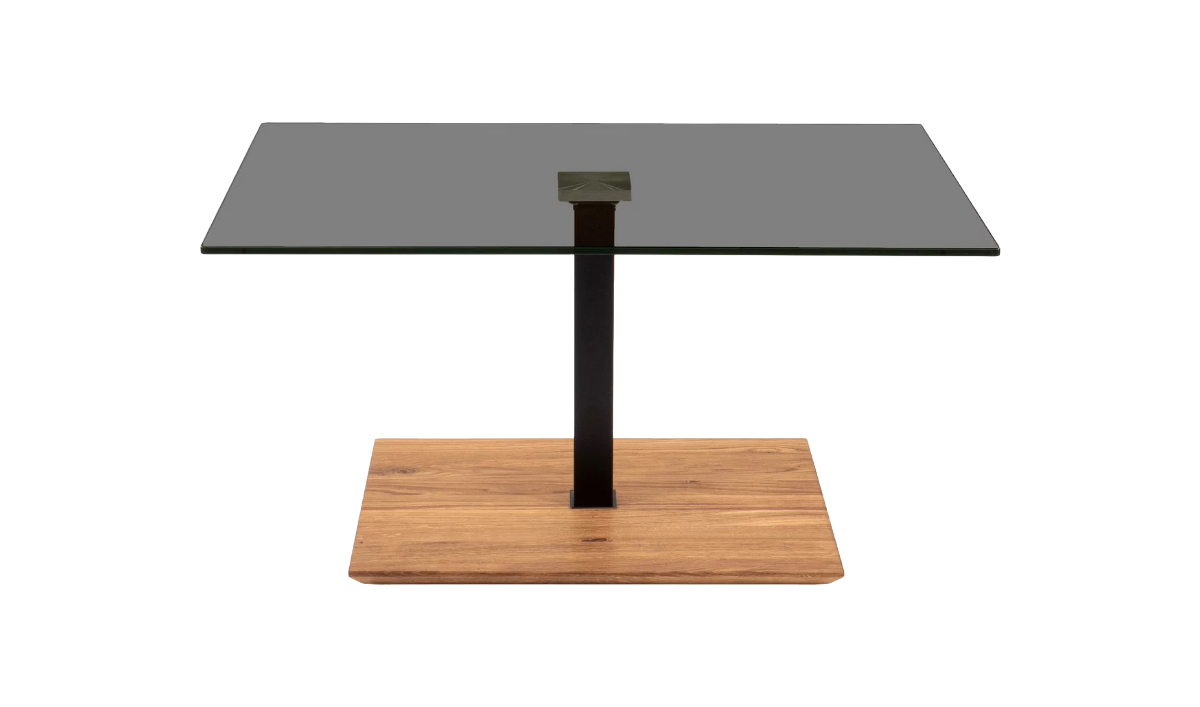 Couchtisch 2591 Glas Eiche 60 cm