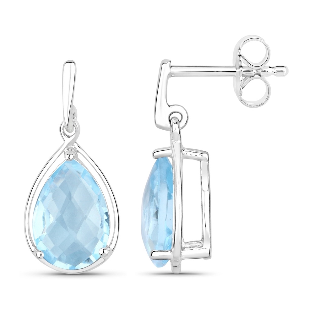 Rafaela Donata Boucles doreilles Argent sterling Topaz bleu en Argent Bijoux
