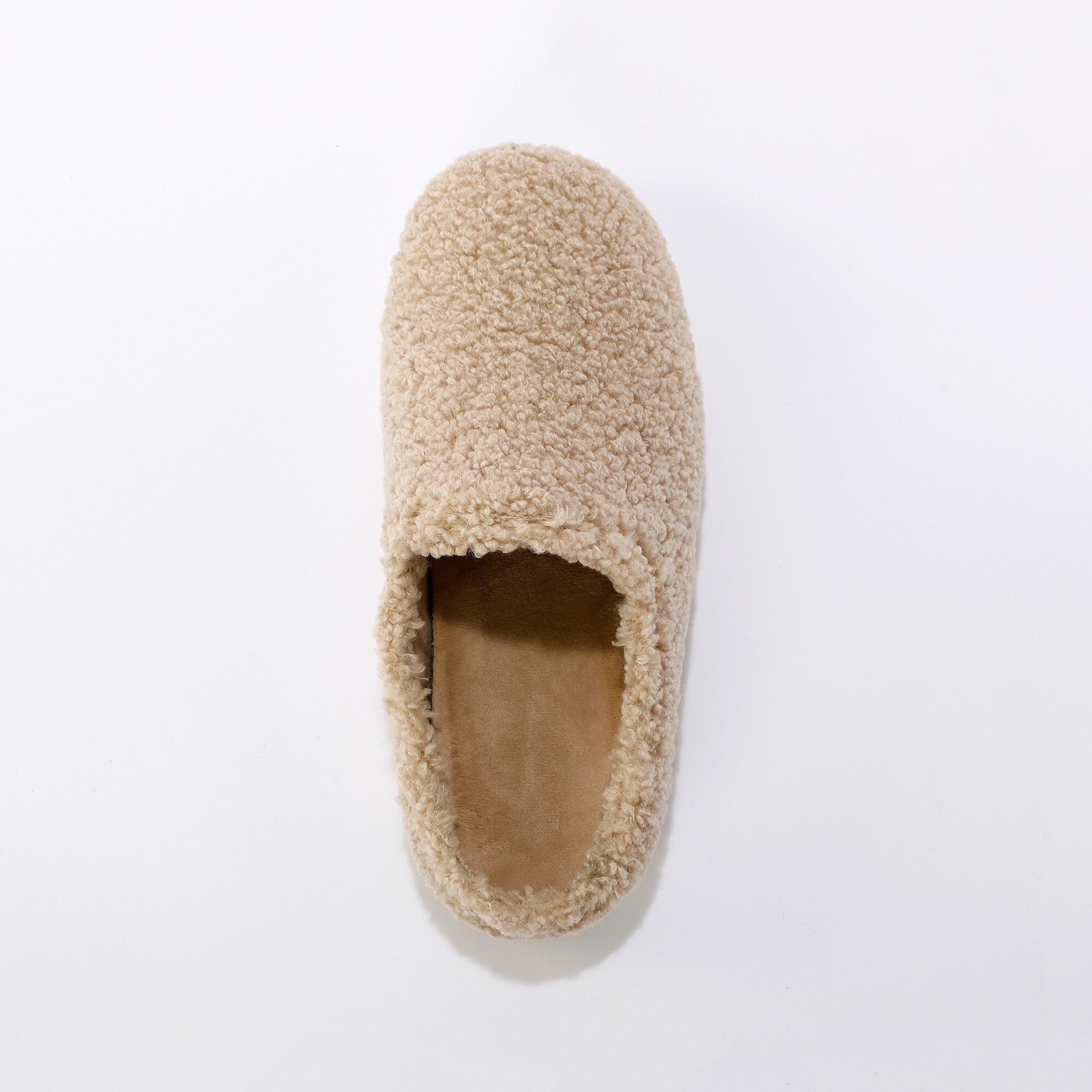 Chaussons forme mules en sherpa