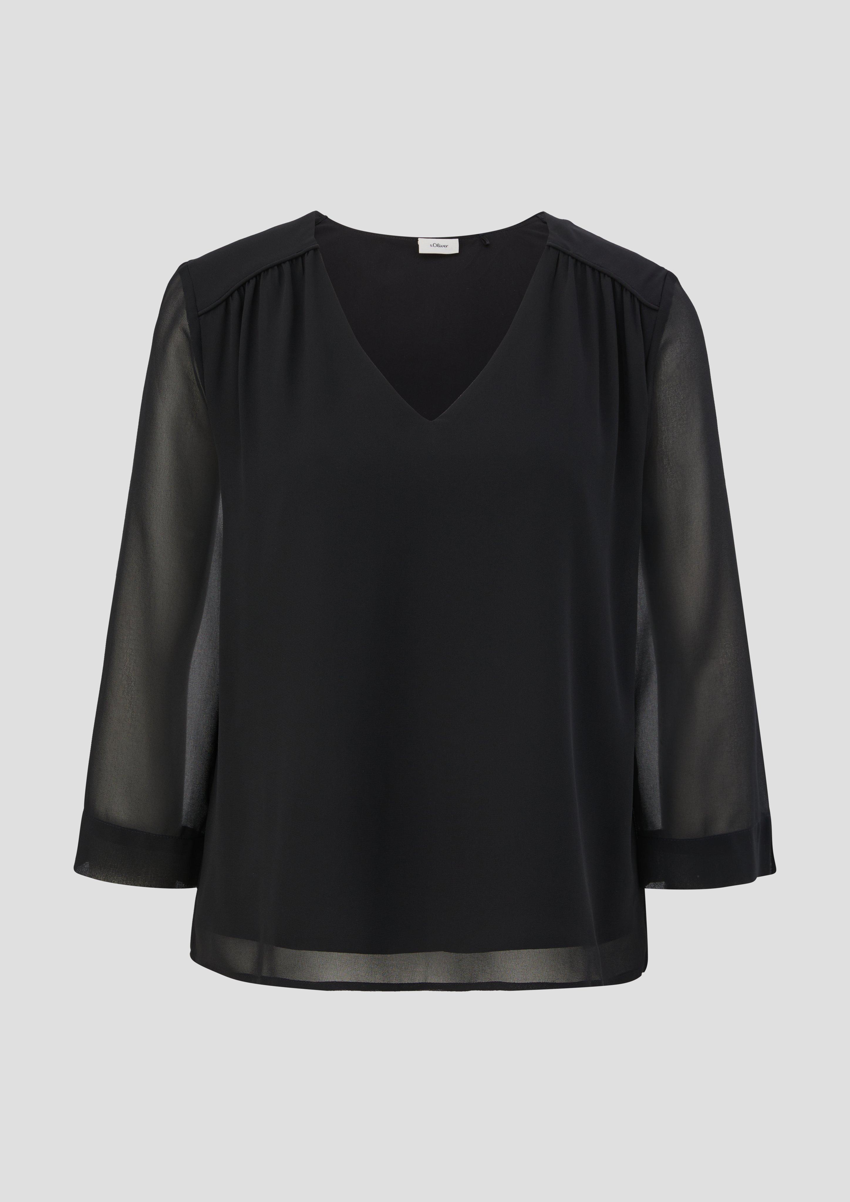 Chiffonbluse mit Viskosefutter  2136584-9999