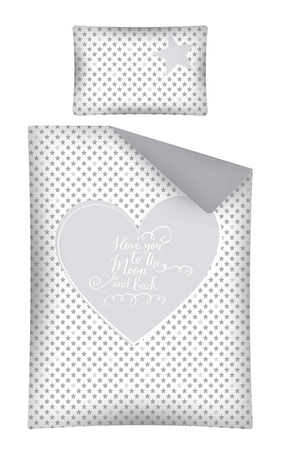 Babybettwäsche Wendebettwäsche Set Elefant 2tlg. 100% Baumwolle 100x135 cm + 40x60 cm, Häßler Homefashion, Baumwolle, 2 teilig