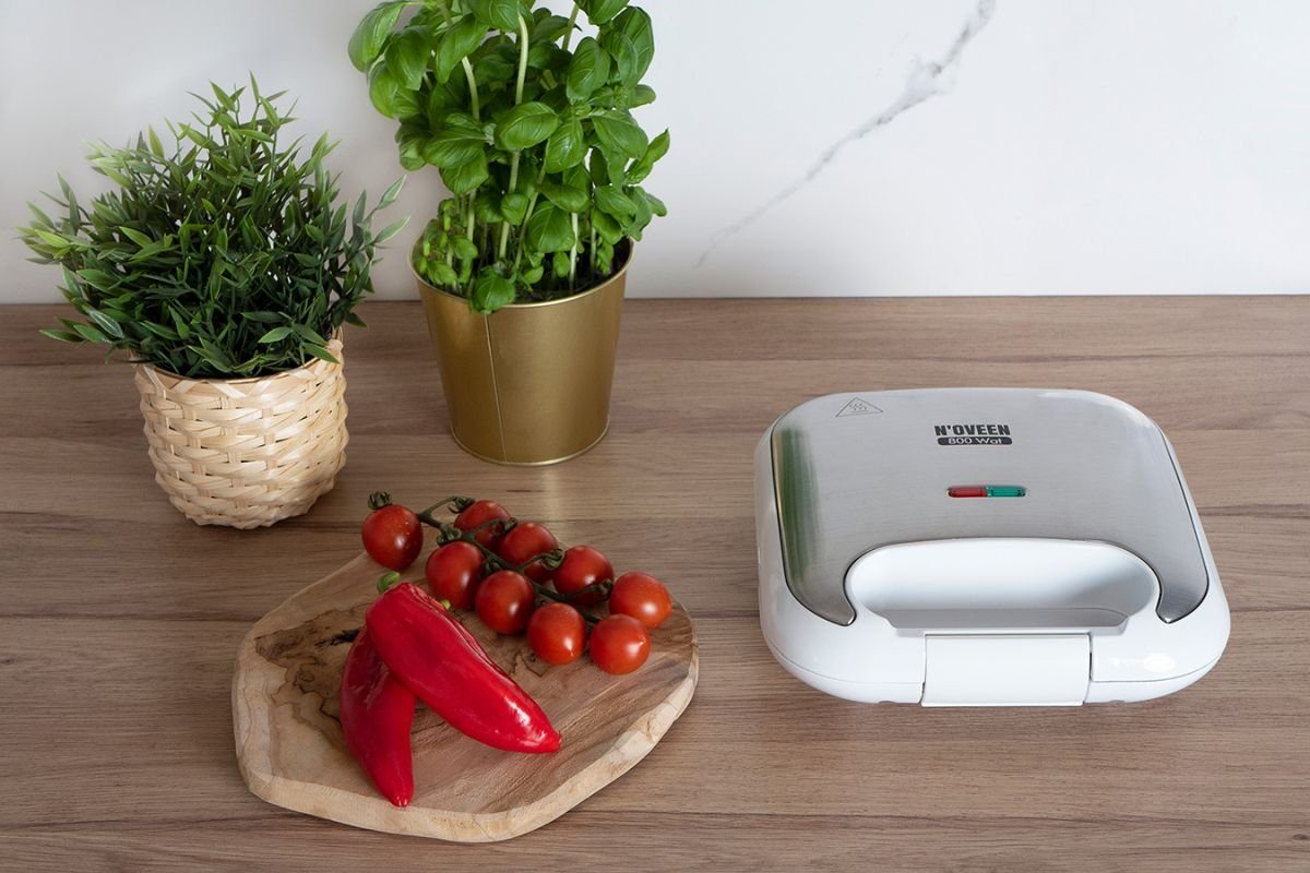 Noveen Sandwichmaker Toaster SM453 Keramik Inox Sandwich Maker, 750 W