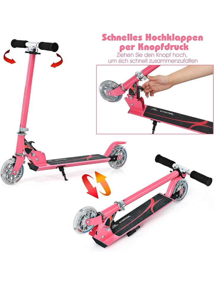 COSTWAY Kinderroller ab 4 Jahre in Rosa günstig kaufen 70 cm