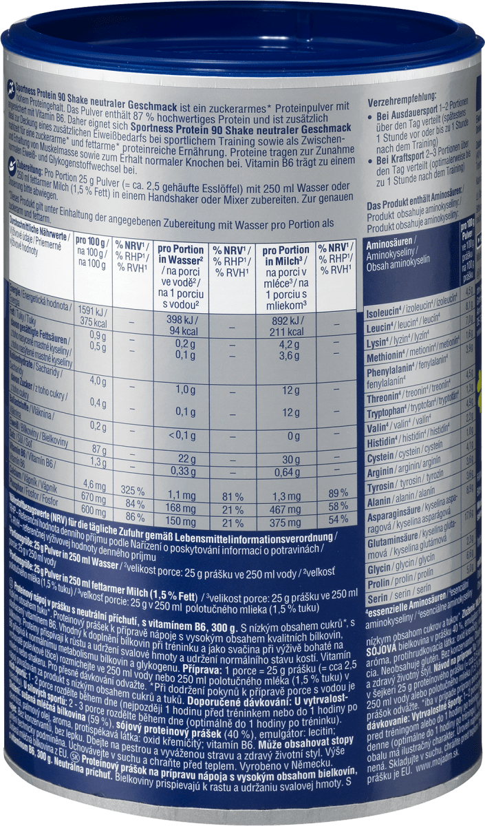 Protein Pulver, Eiweiß Shake 90, neutraler Geschmack, 300 g