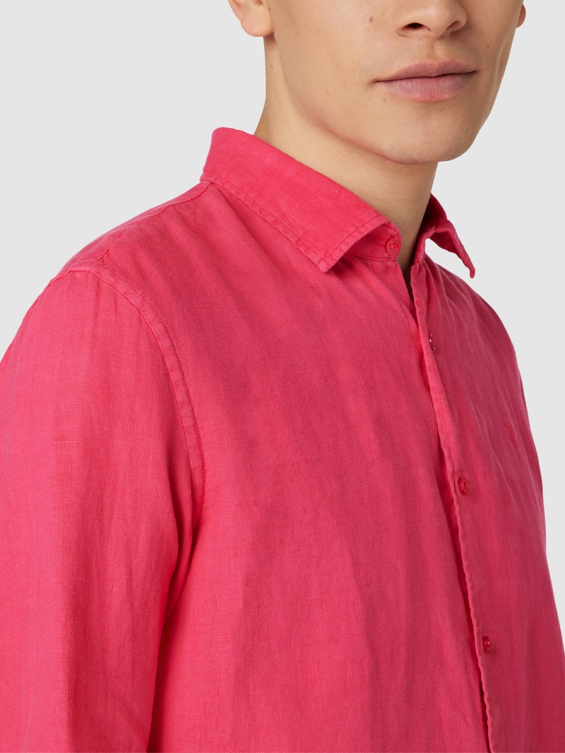 Freizeithemd mit Label-Stitching in pink