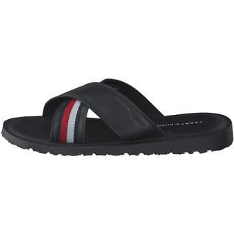 Tommy Hilfiger Criss Cross Pantolette in schwarz