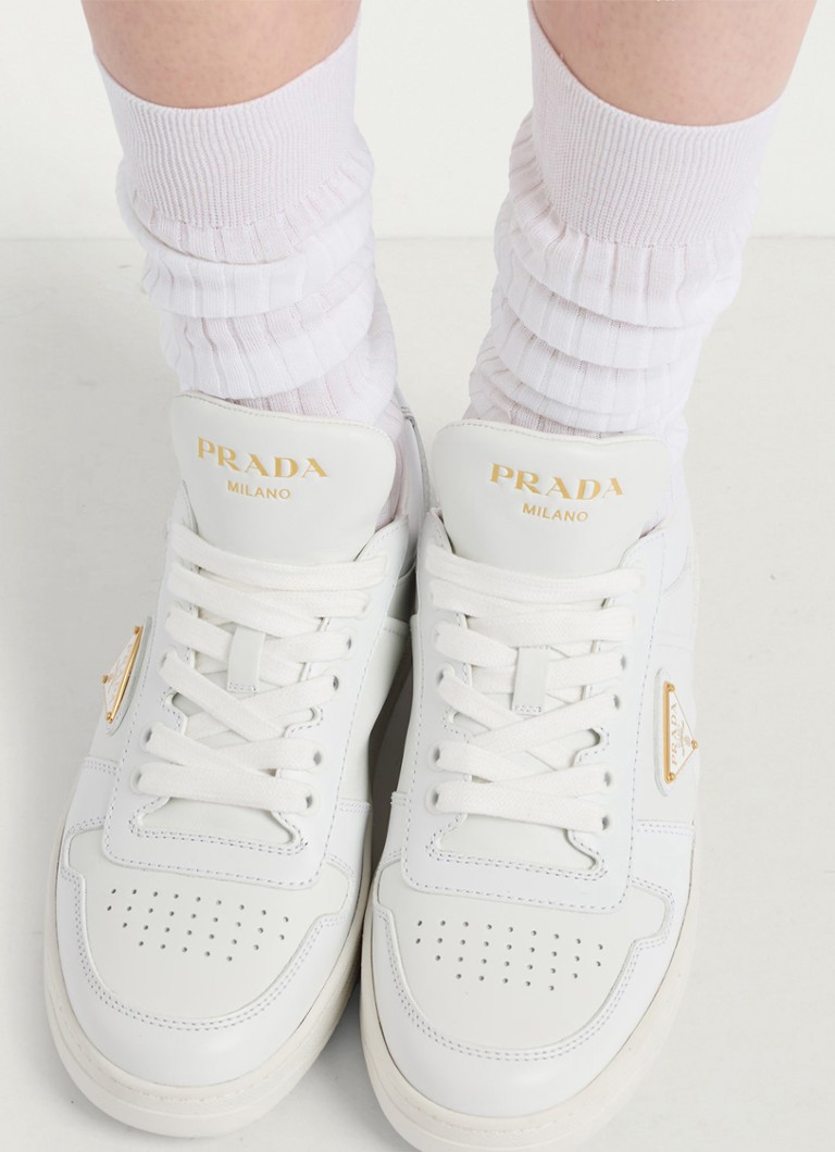 Prada Downtown kožne tenisice s logotipom