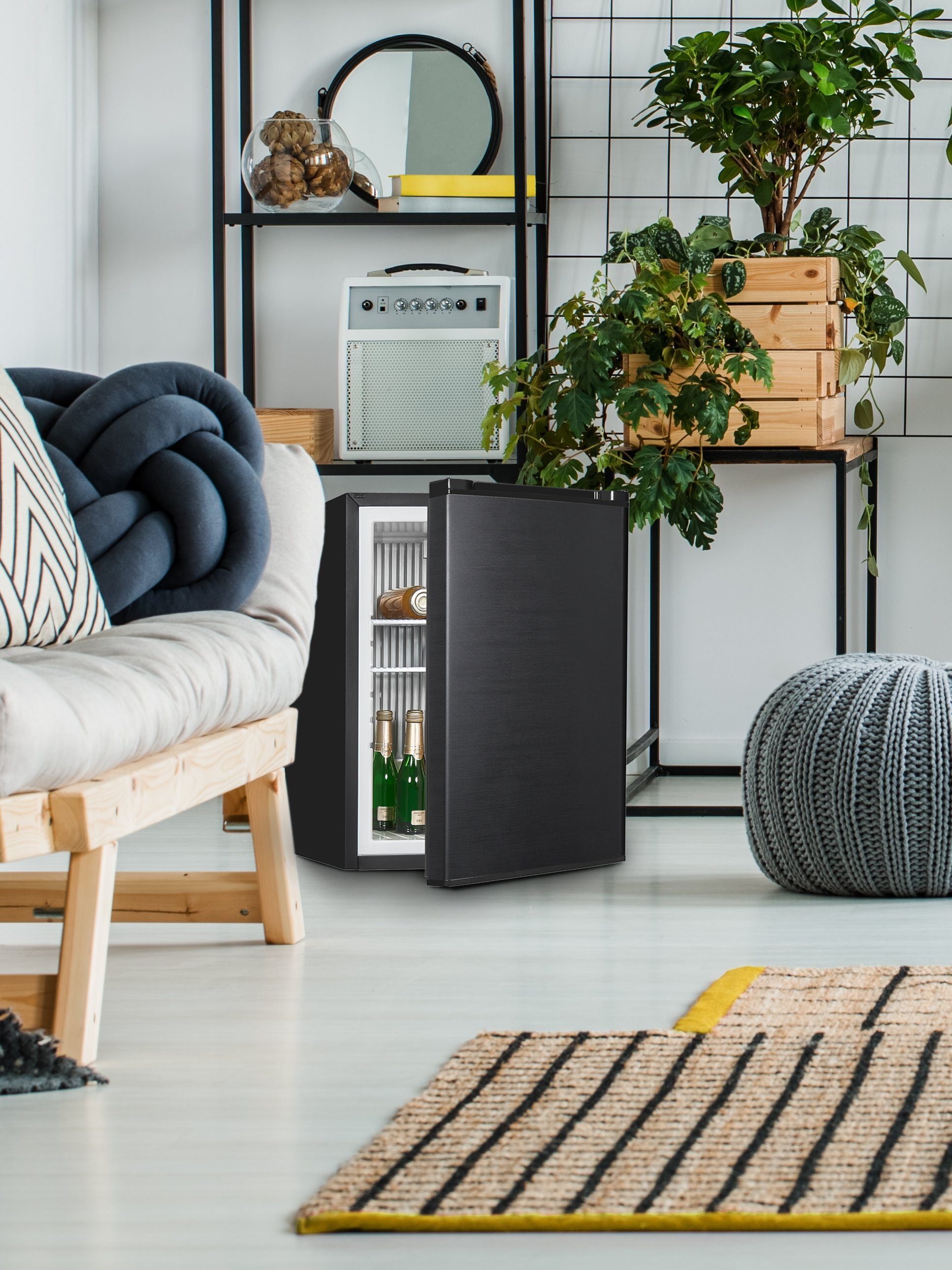 exquisit Kühlschrank FA60-260G, 60.5 cm hoch, 46 cm breit, flüsterleise, kompakt und praktisch