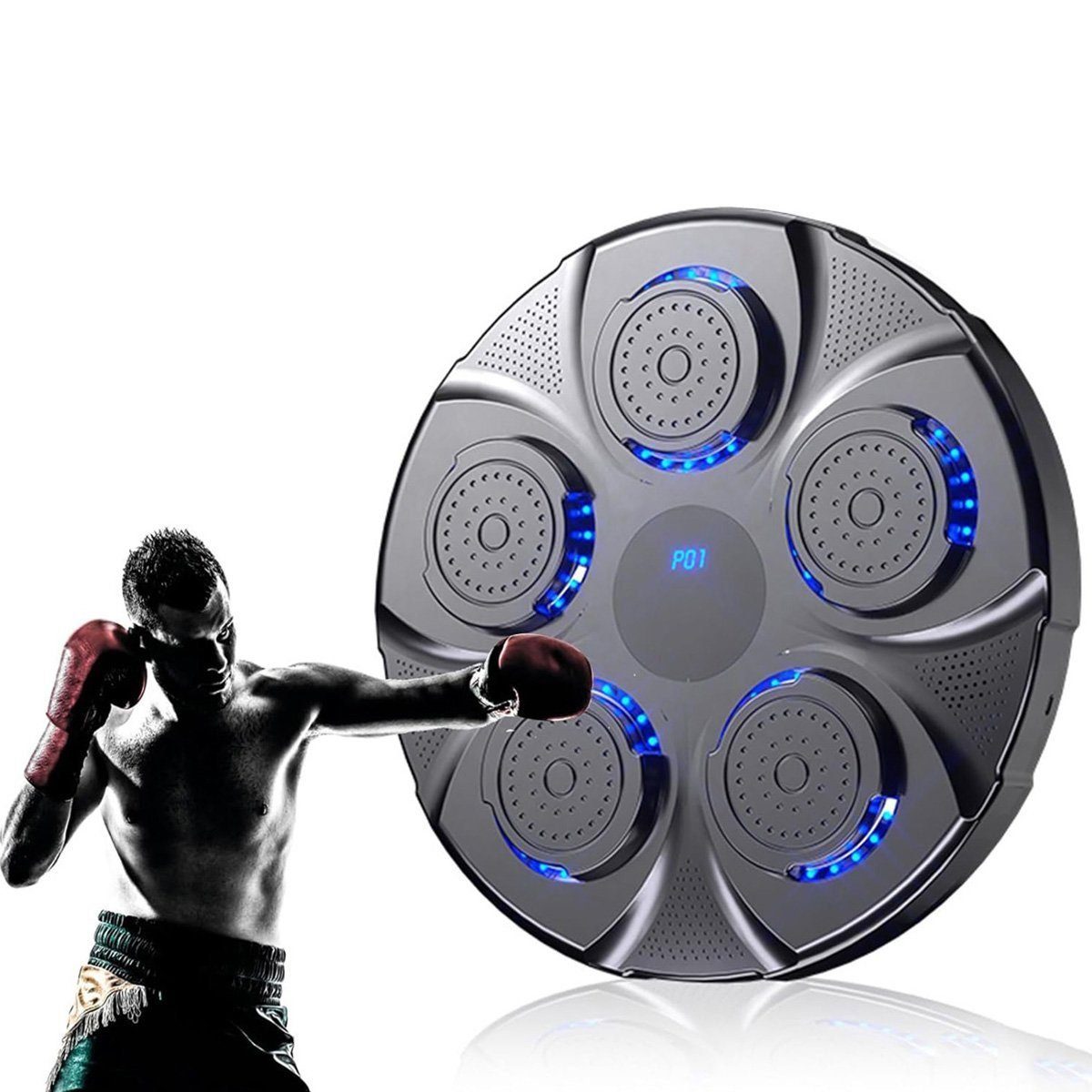 RYSH Sportanzug Elektronische Musik-Boxmaschine,Boxausrüstung mit Bluetooth-Verbindung, Indoor-Boxtrainingsgeräte für Kinder, Jugendliche und Erwachsene.