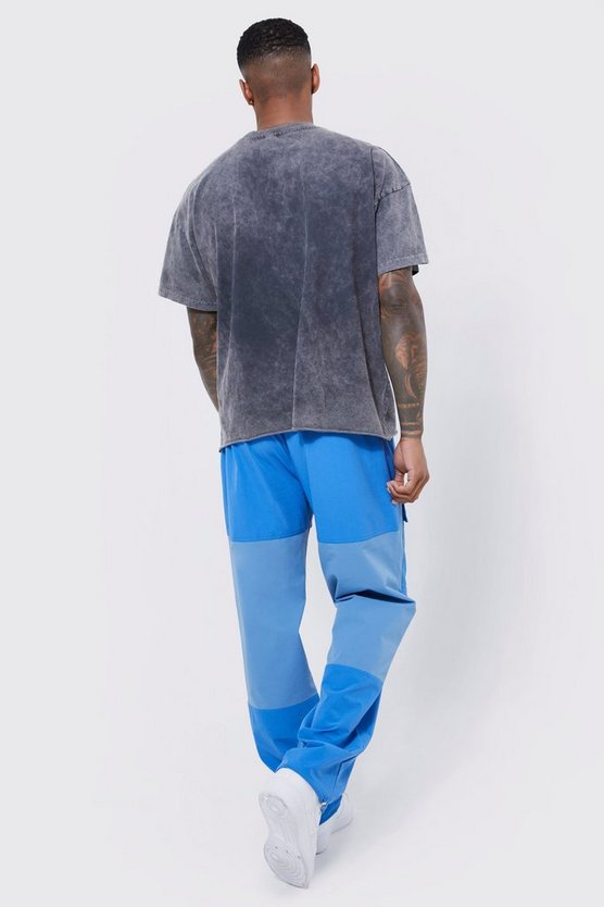 Elastische Colorblock Stretch-Hose