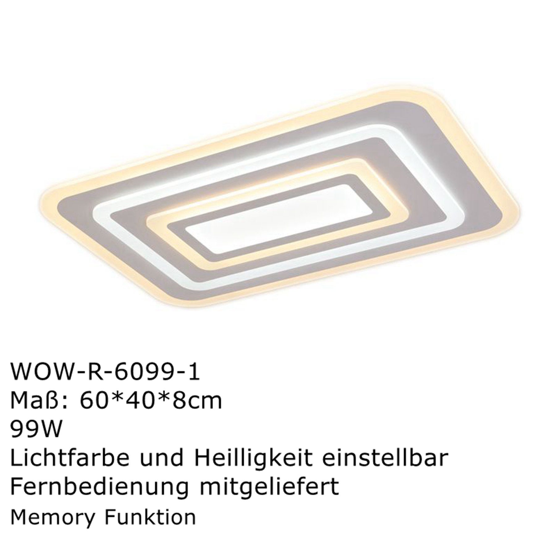 Woward LED Deckenleuchte ultradünn Deckenlampe dimmbar Smart WIFI Alexa/Google/Fernbedienung, LED fest integriert, dimmbar, App Steuerbar, Sprachsteuerung, Dimmbar