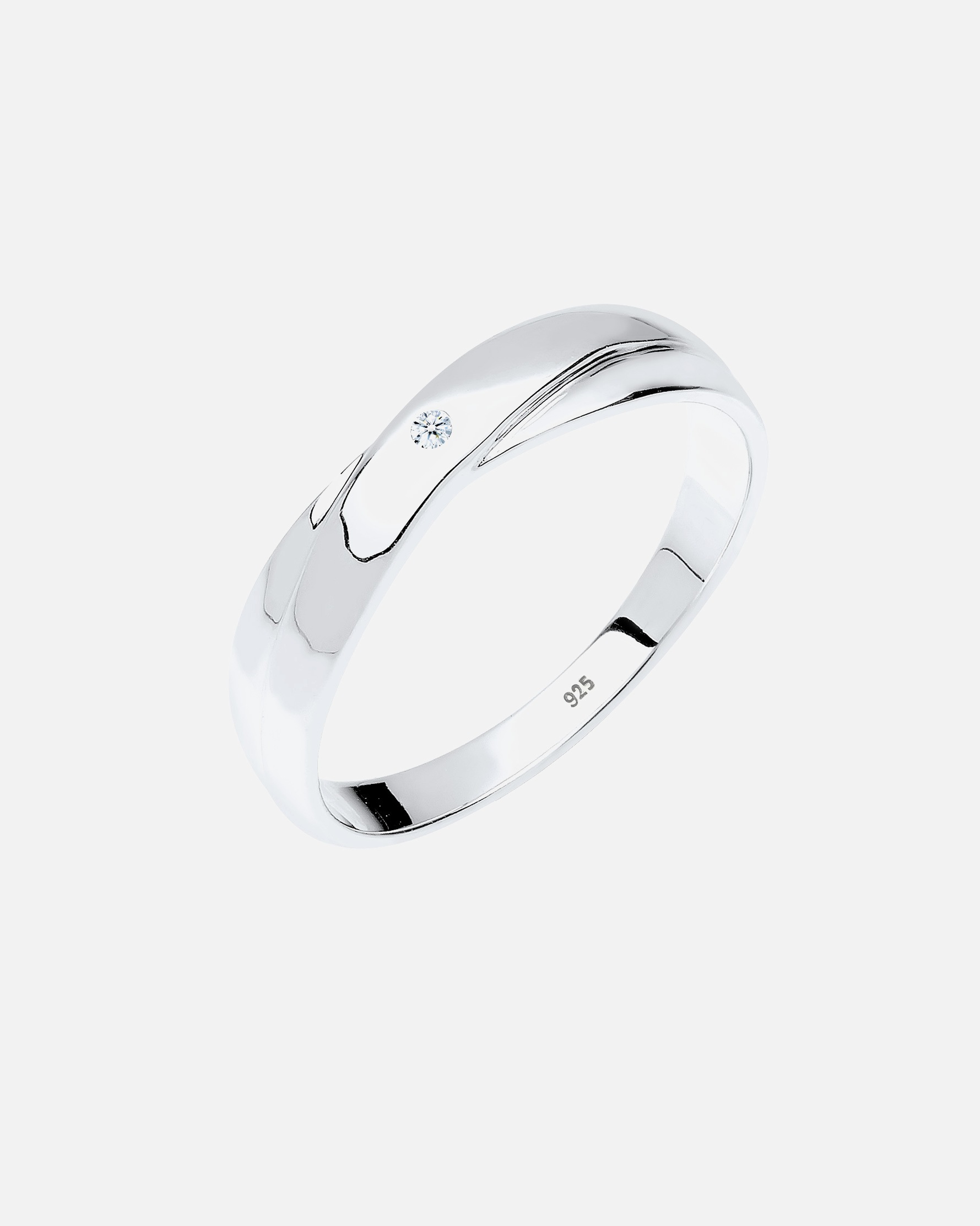 Elli DIAMONDS Elegant Women's Engagement Ring with Diamond (0.02 ct.) in 925 Sterling Silver