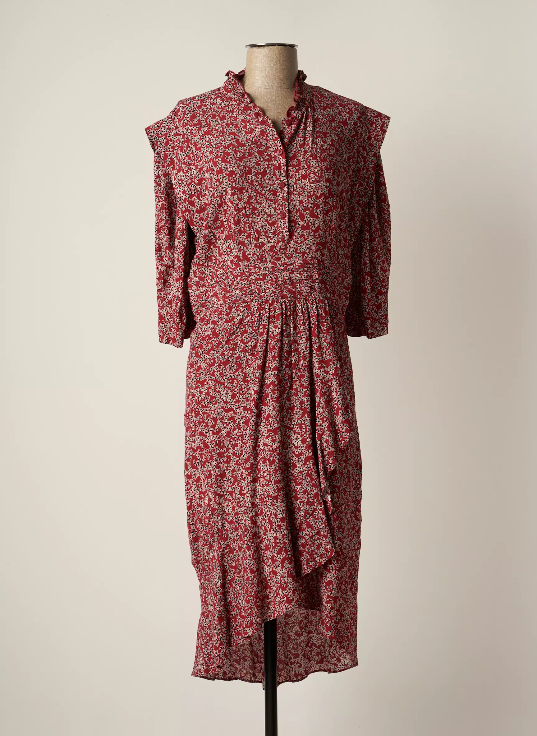 Ba Sh Robes Mi Longues Femme couleur rouge